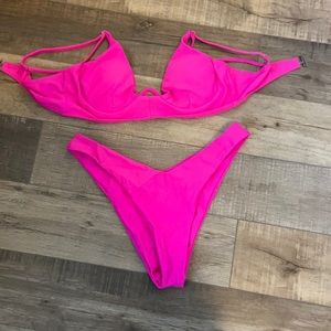Hot pink bikini